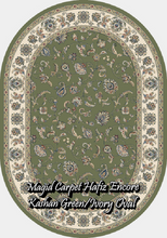 Load image into Gallery viewer, Kashan Green/Ivory