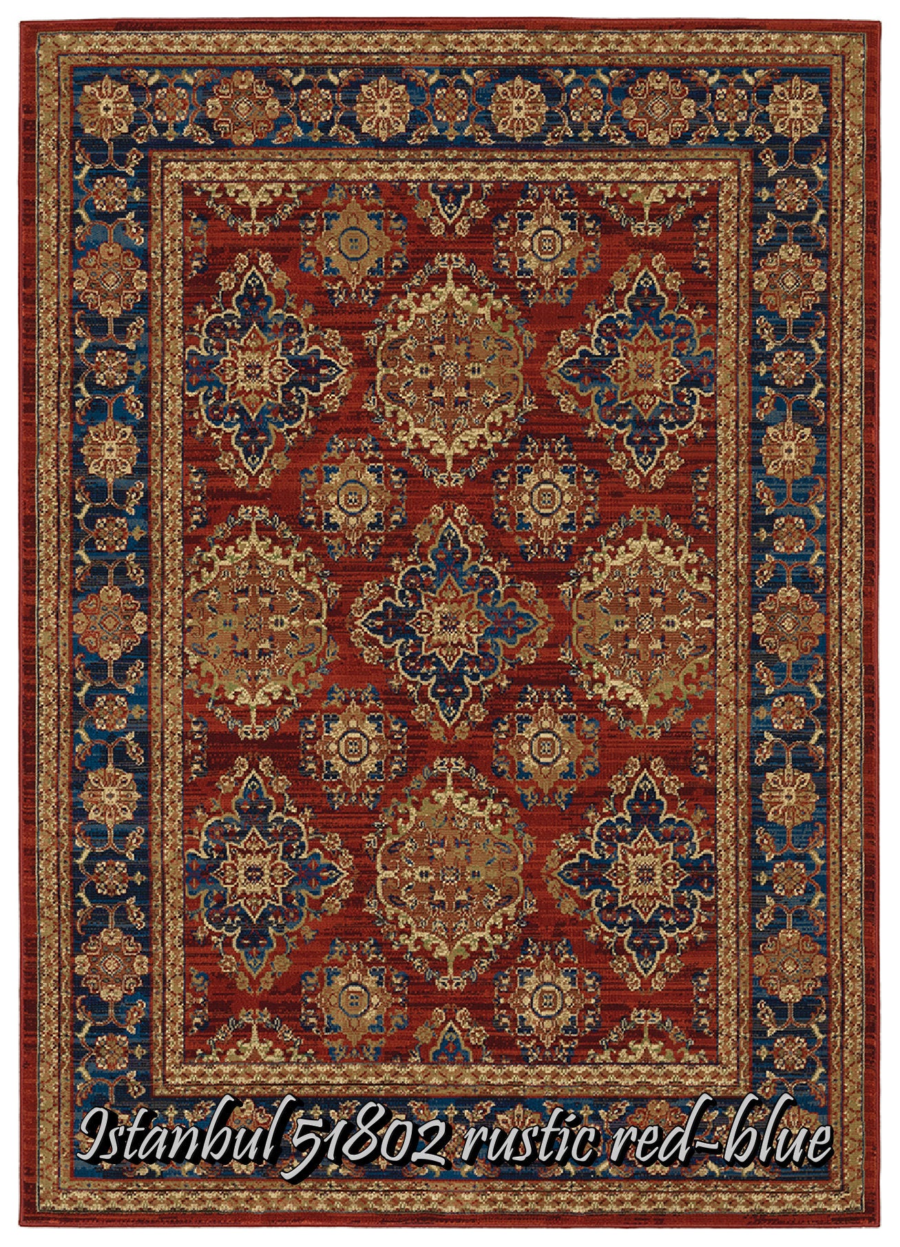 Istanbul 51802 rustic red-blue
